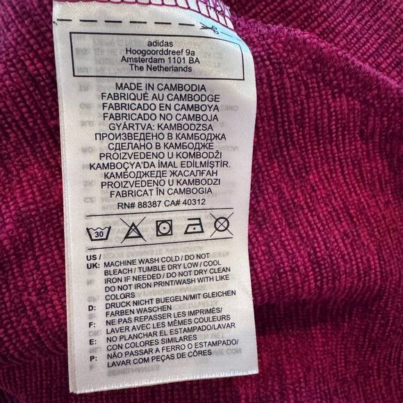 Adidas COLD.RDY Crewneck Sweatshirt XS Berry Cropped Oversized Training Top - Picture 7 of 8